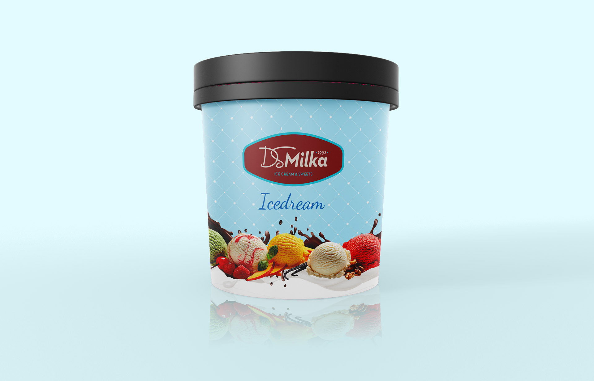 σχεδιασμος ετικέτας για παγωτό